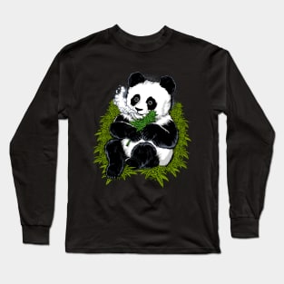 Cannabis weed panda Long Sleeve T-Shirt